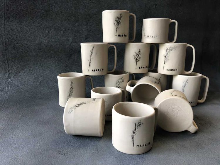 Чашки для кофейни Marsha от мастерской ON.ceramics